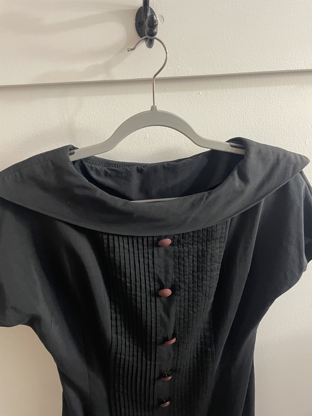 Black Dress with Pleated Front - photo 2
