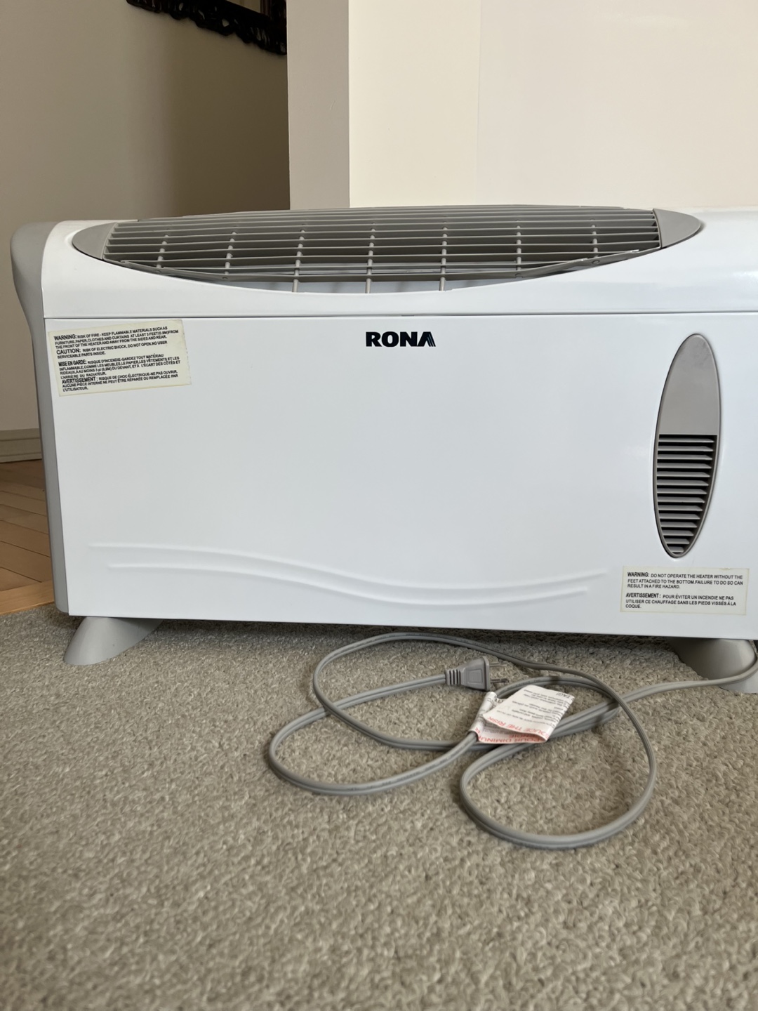 Rona White Electric Heater - 750W/1500W - photo 2
