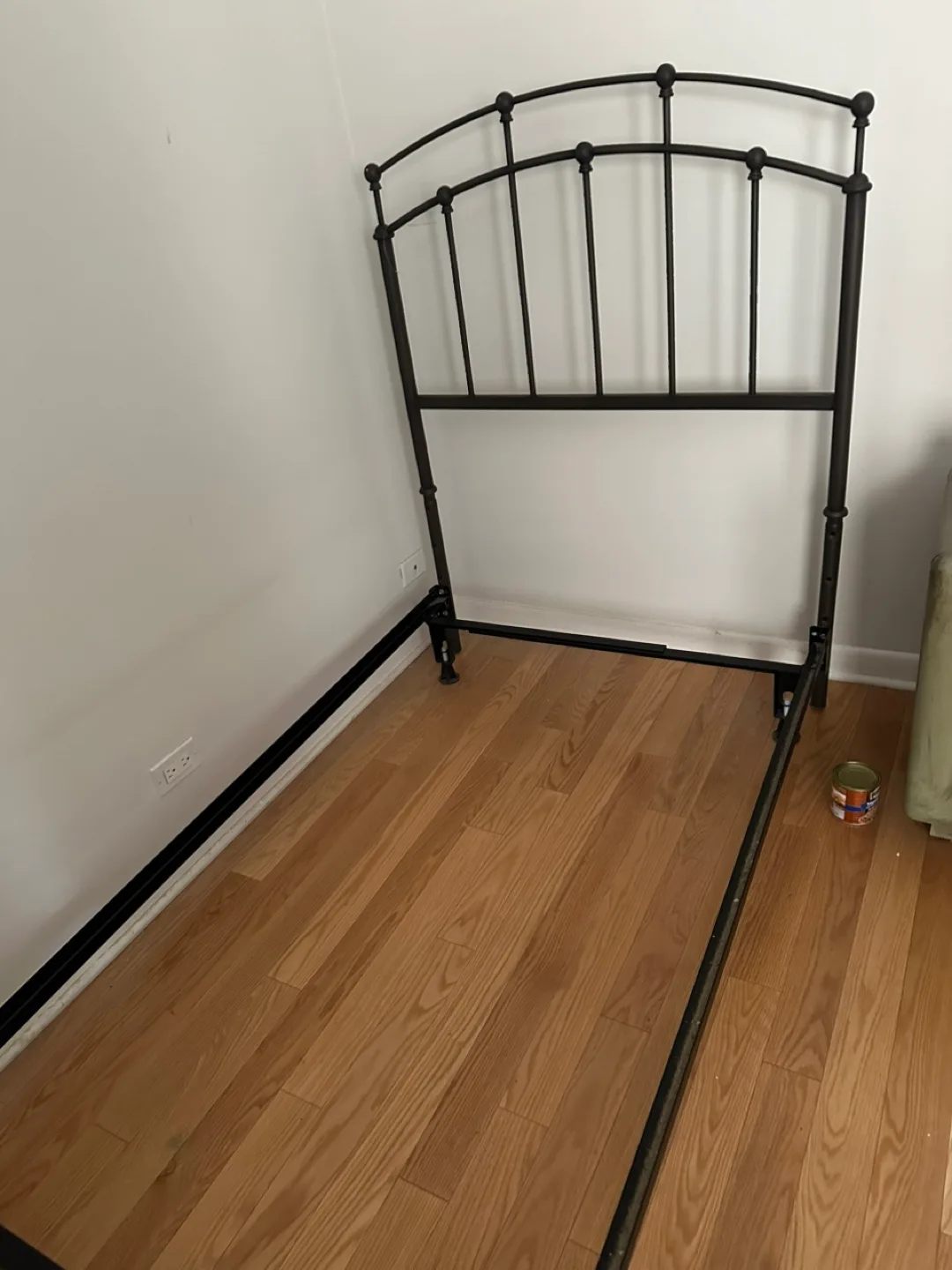 Like New Metal Twin Bed Frame and headboard - Black thumbnail