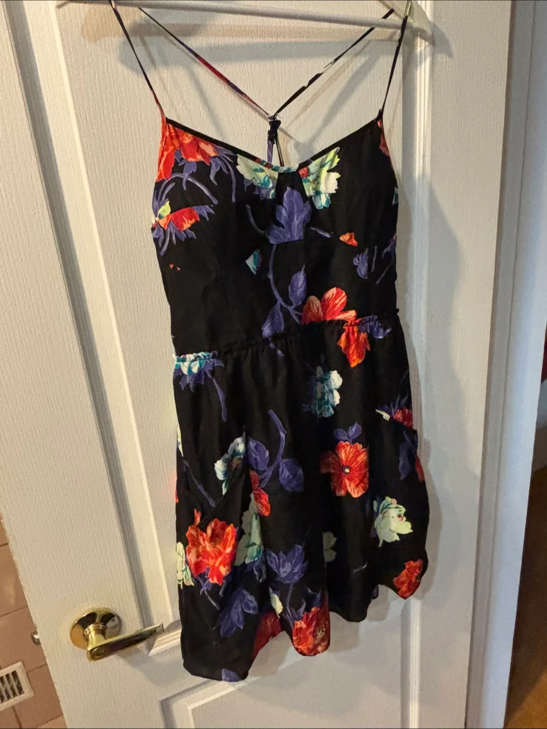 Floral Sundress - Black with Colourful Flowers thumbnail