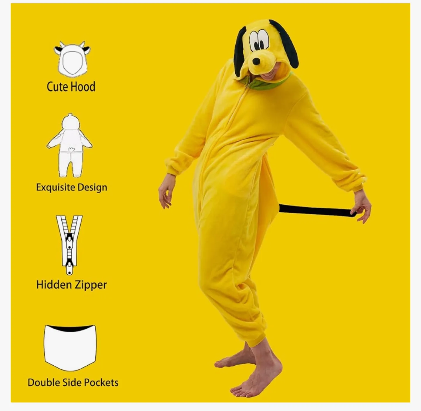 Unisex - Pluto Cartoon Costume - Size Large image indicator(2)