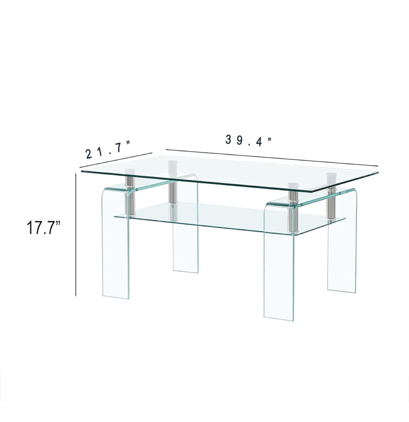 Tempered class coffee table - photo 4