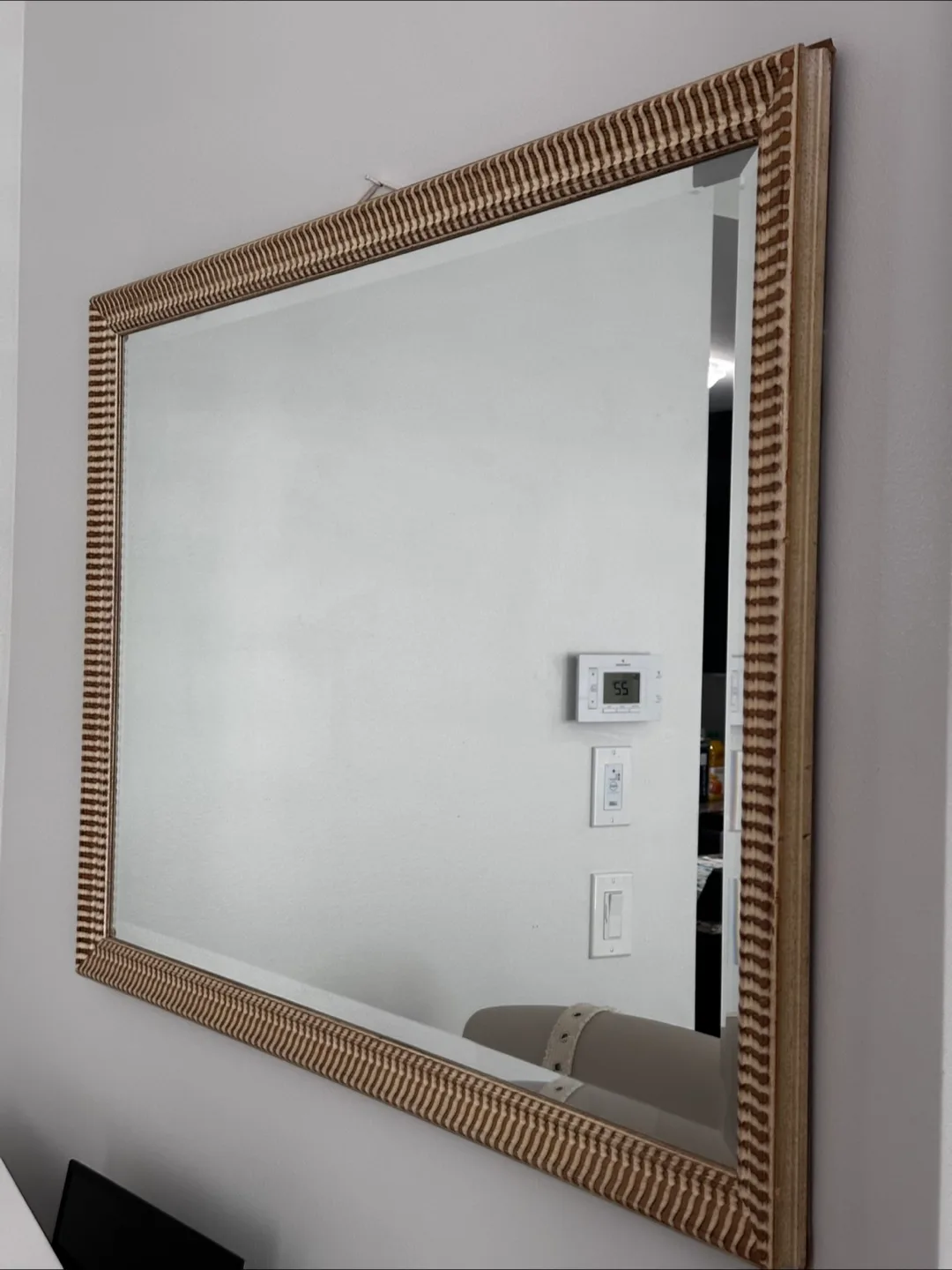 Wall Mirror with Striped Frame thumbnail
