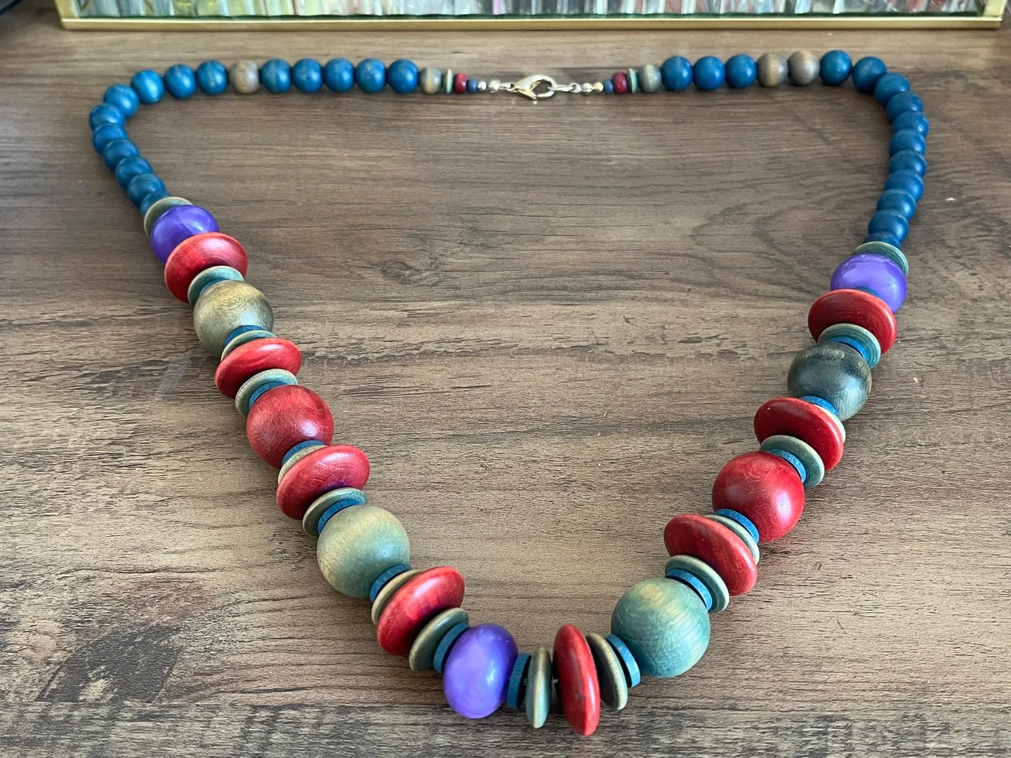 Boho chic colorful Beaded Necklace thumbnail