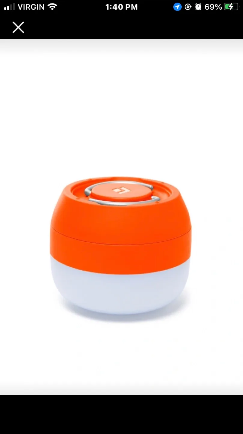 Black Diamond Moji Lantern - Orange/White thumbnail