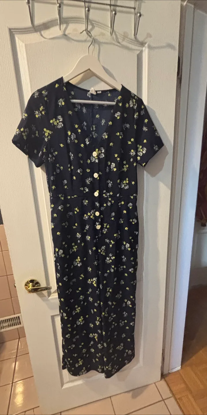 GAP Floral Print Jumpsuit - Size M thumbnail