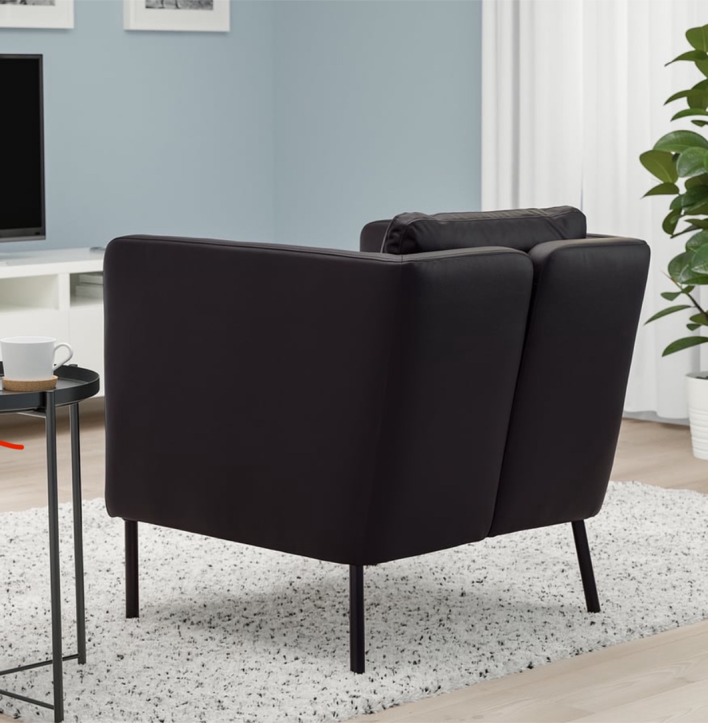 IKEA EKERÖ Armchair - Black Leather - photo 2