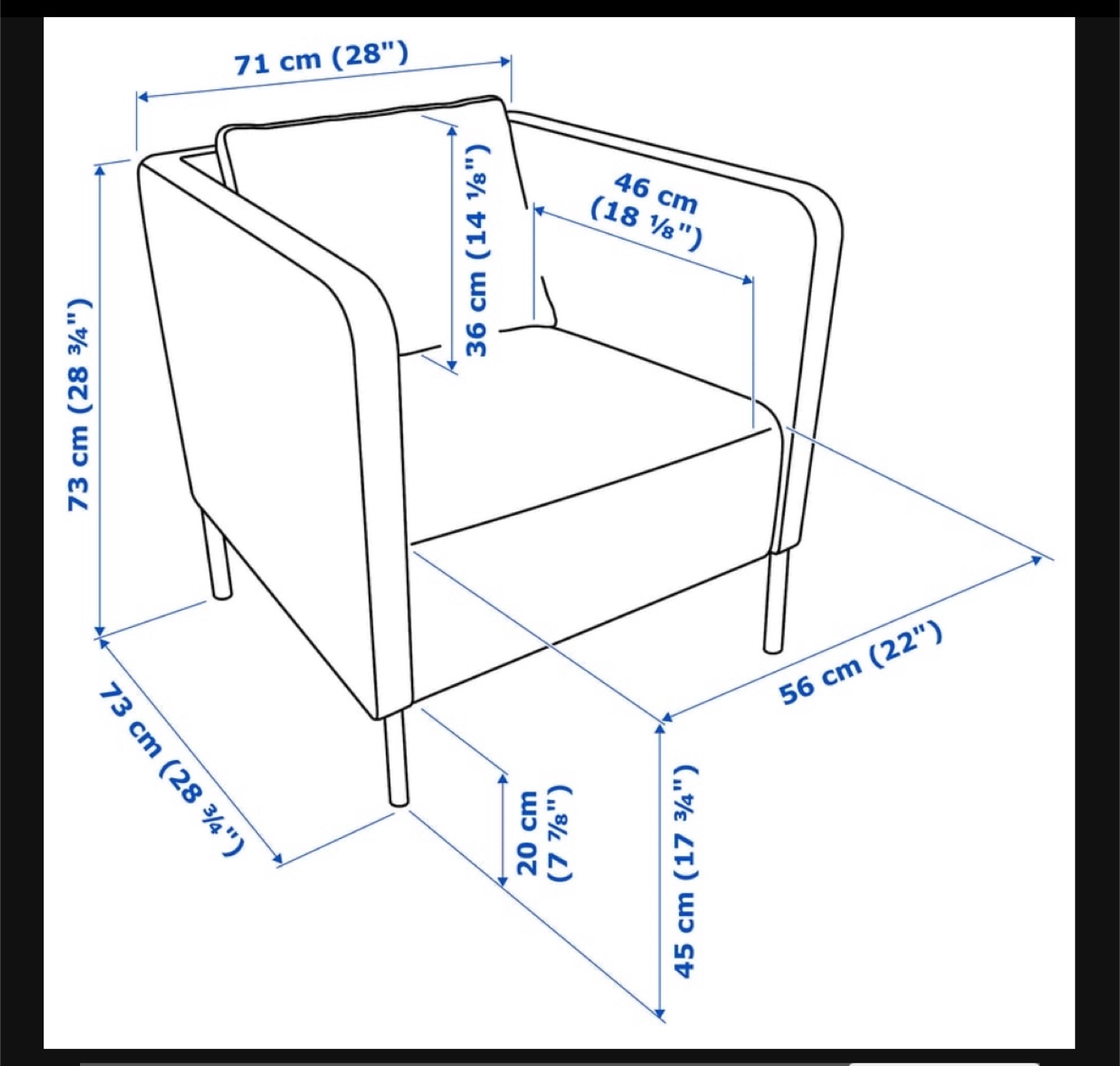 IKEA EKERÖ Armchair - Black Leather - photo 3