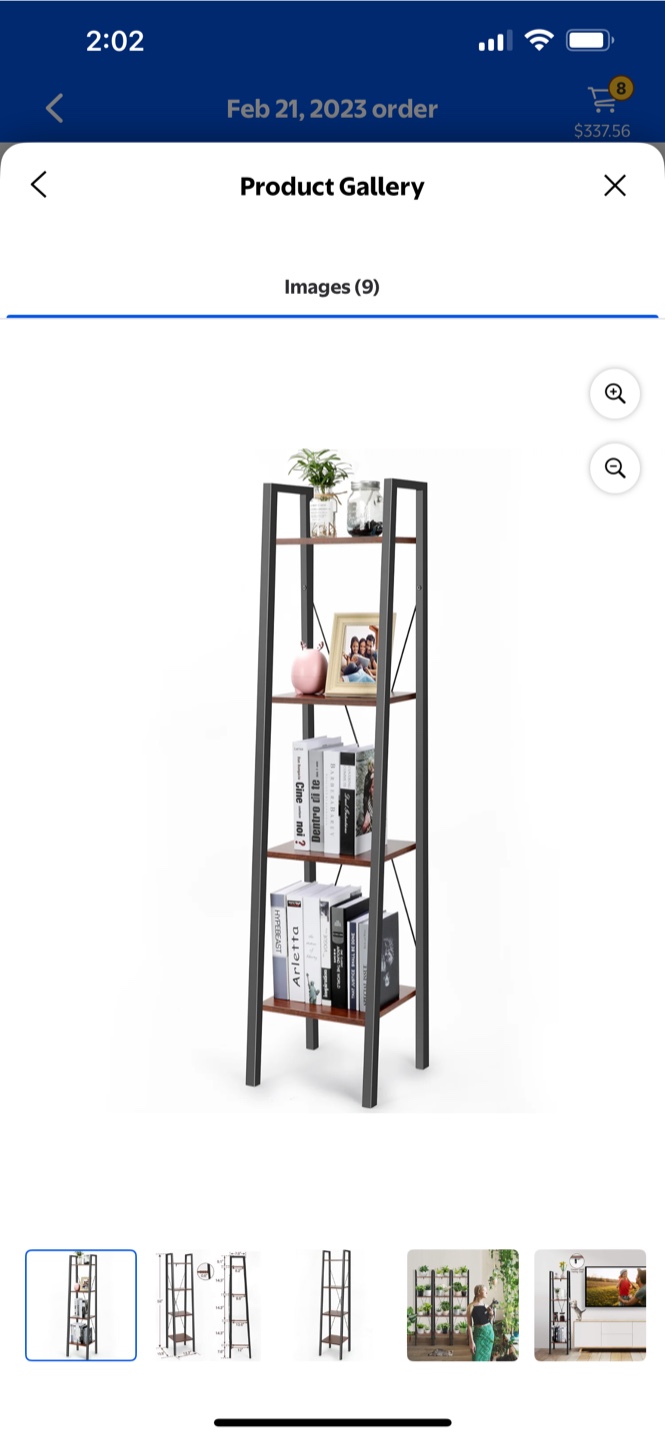 4-Tier Ladder Shelf Plant Stand Bookshelf
