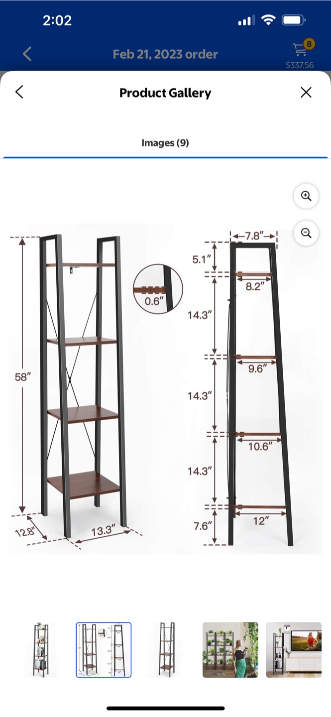 4-Tier Ladder Shelf Plant Stand Bookshelf - photo 2