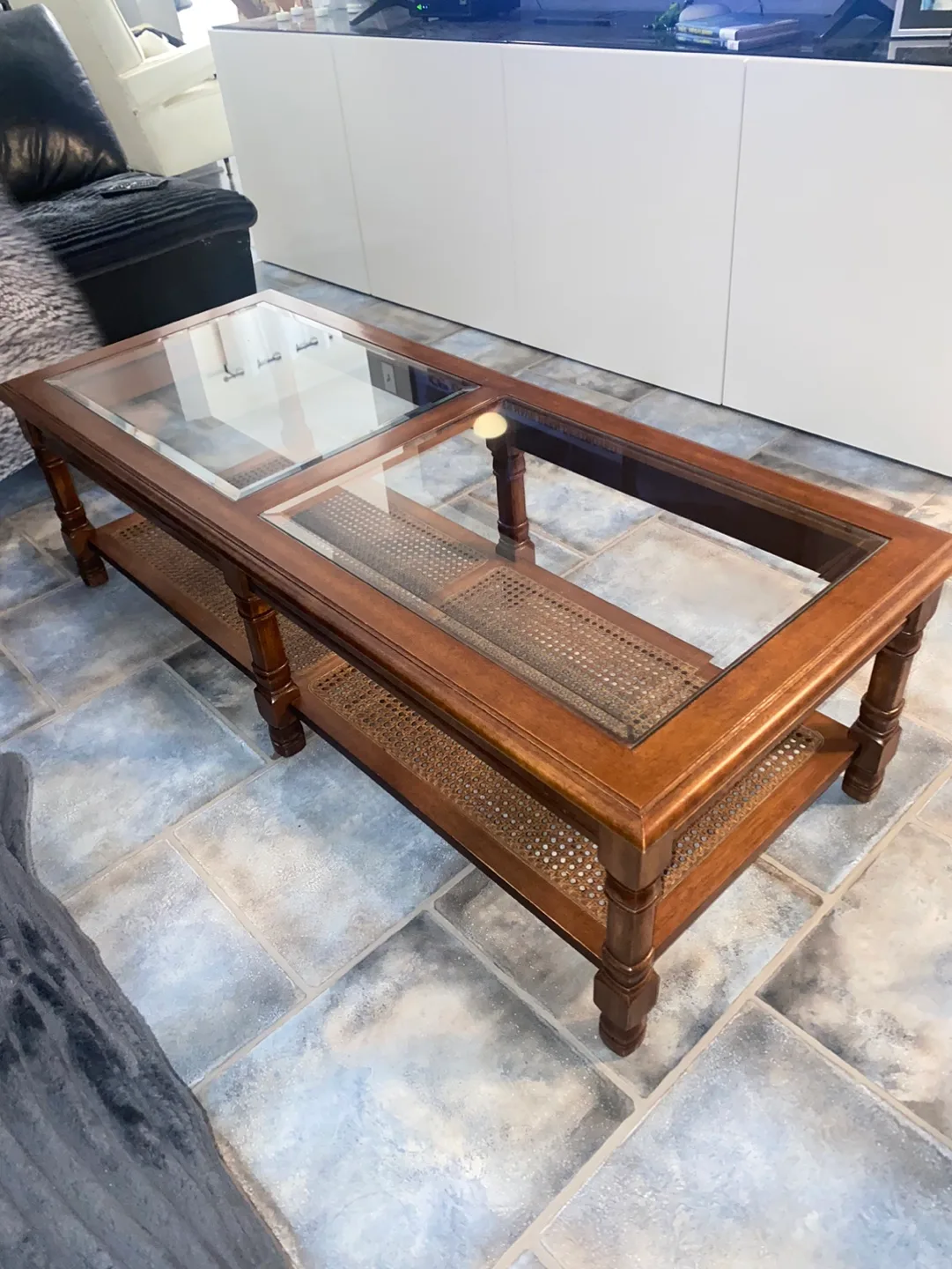 Vintage Mersman Glass Coffee Table thumbnail