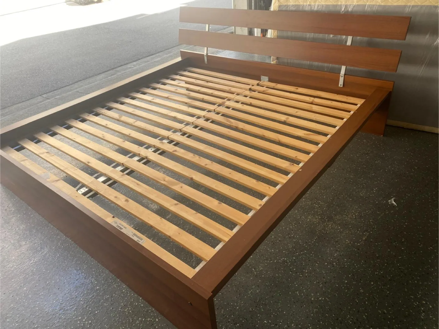 Queen Bed Frame - Brown thumbnail