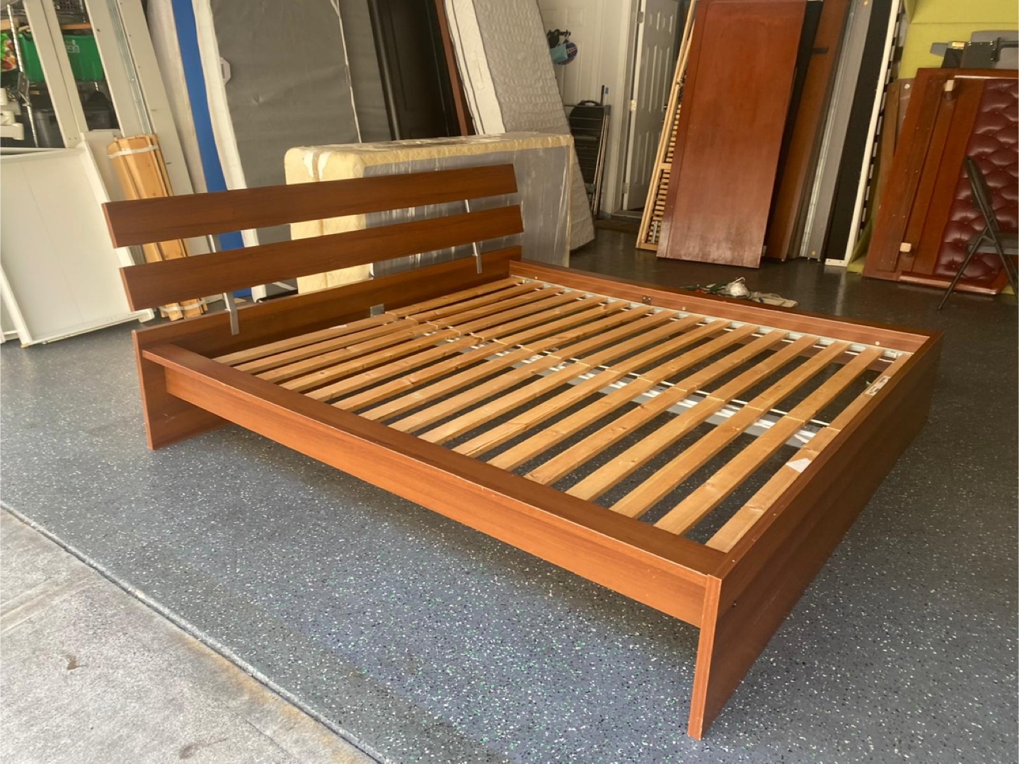 Queen Bed Frame - Brown - photo 2