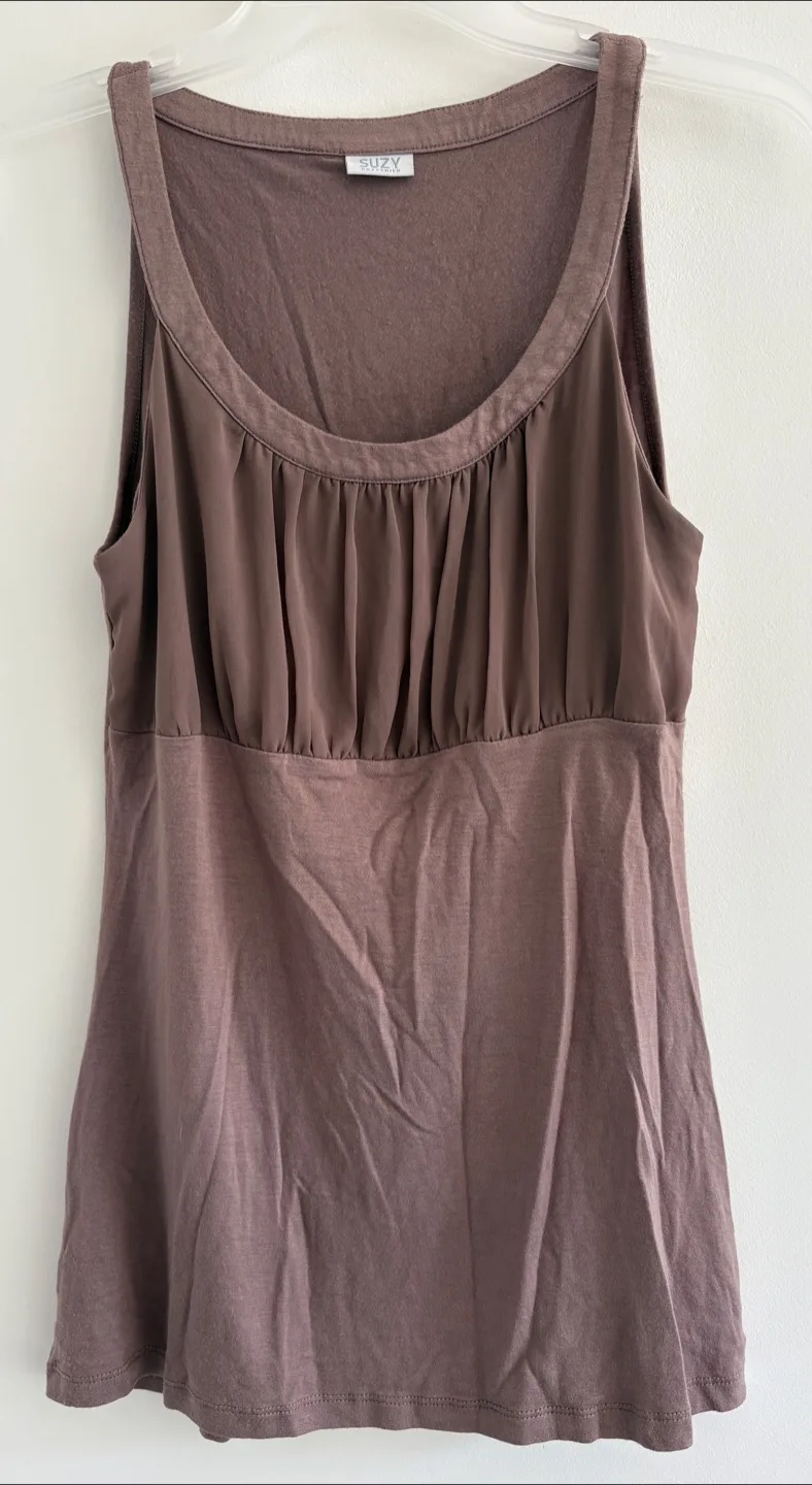 Suzy Shier Brown Tank Top - Size S/M thumbnail