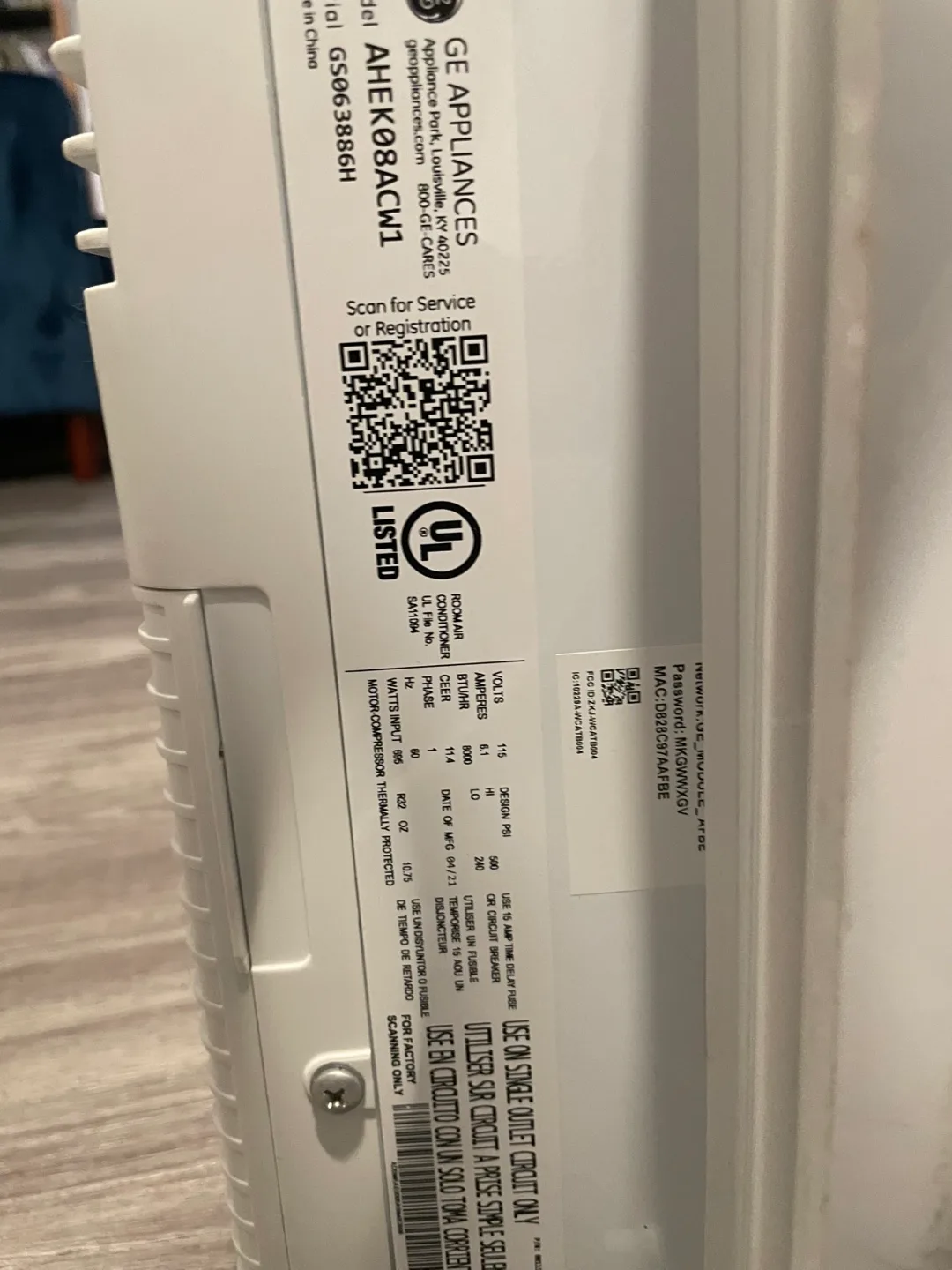 GE Window Air Conditioner-8000 BTU image indicator(2)