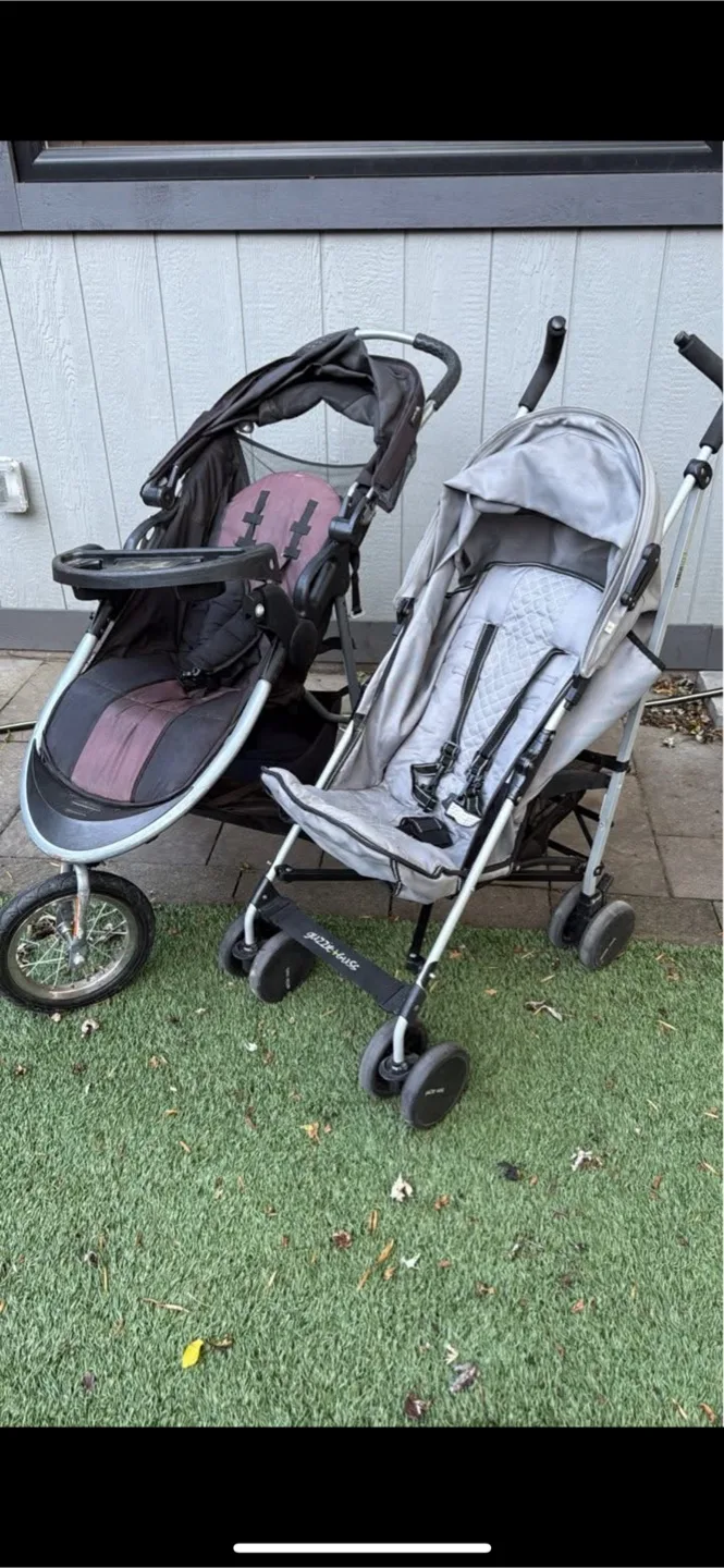 Two Strollers - Black and Grey thumbnail