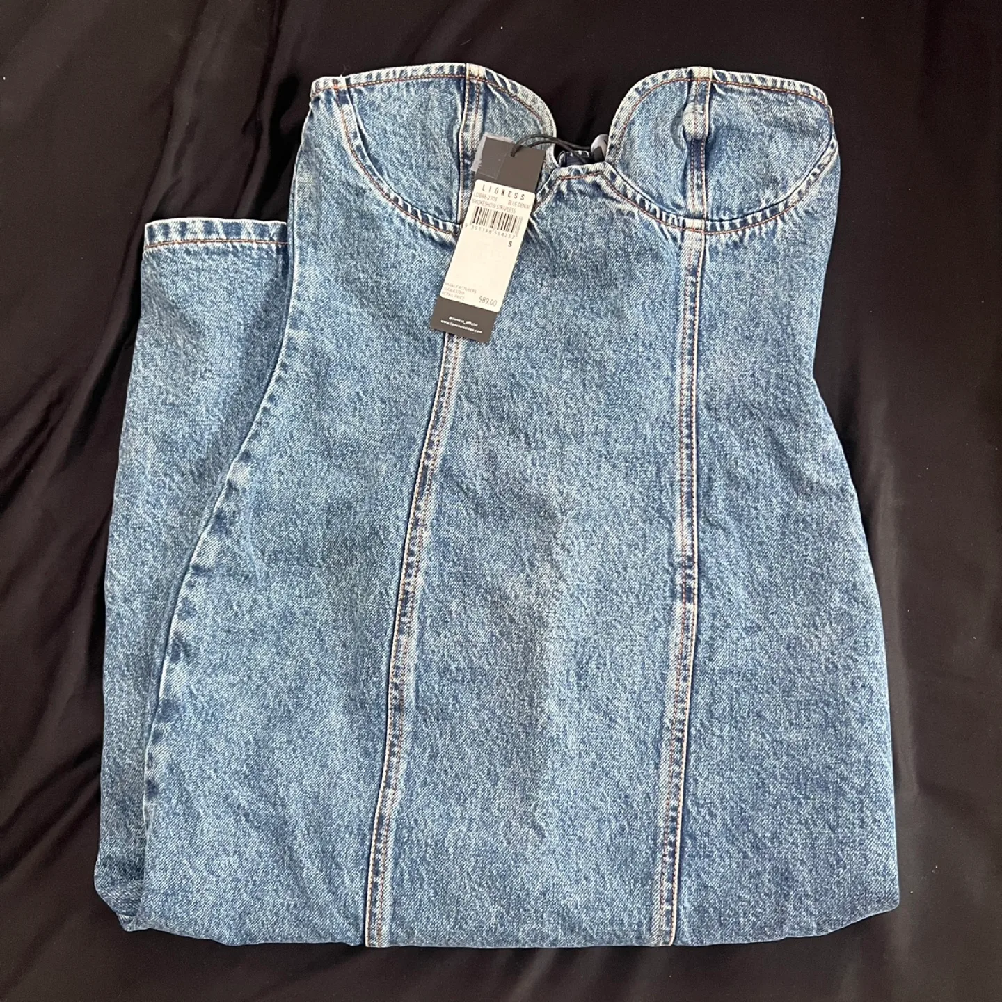 NWT Lioness Smokeshow Strapless Denim Midi Dress - Small image indicator(3)
