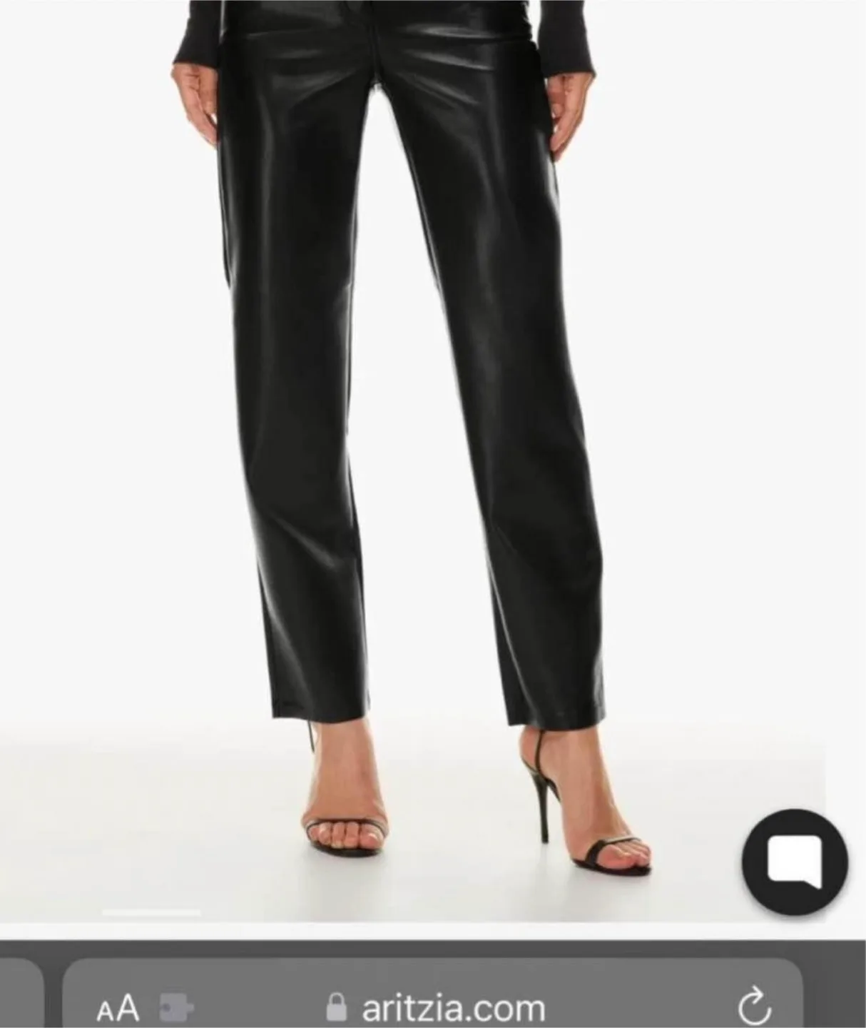 Wilfred Aritizia Black Leather Pants thumbnail
