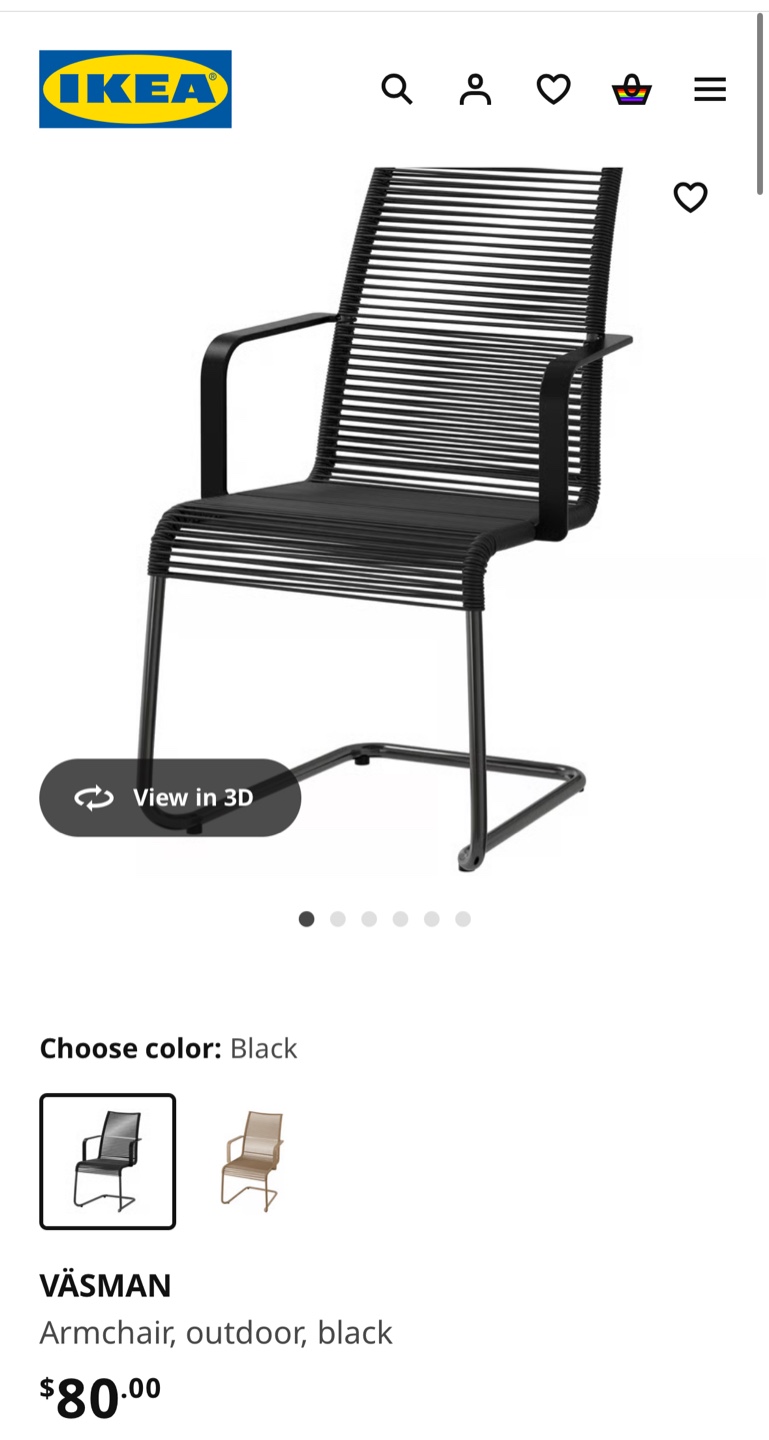 IKEA VÄSMAN Armchair, Outdoor - Beige - photo 2