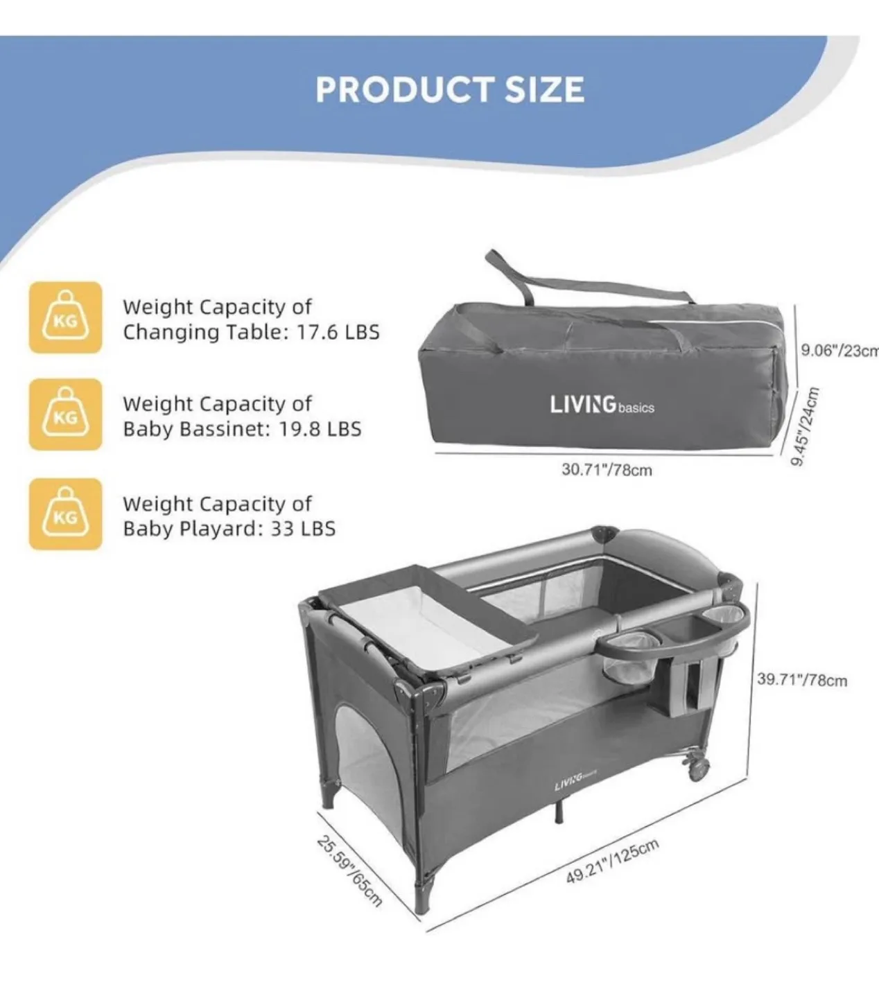 Living basic 3-in-1 bassinet with FREE mattress image indicator(3)