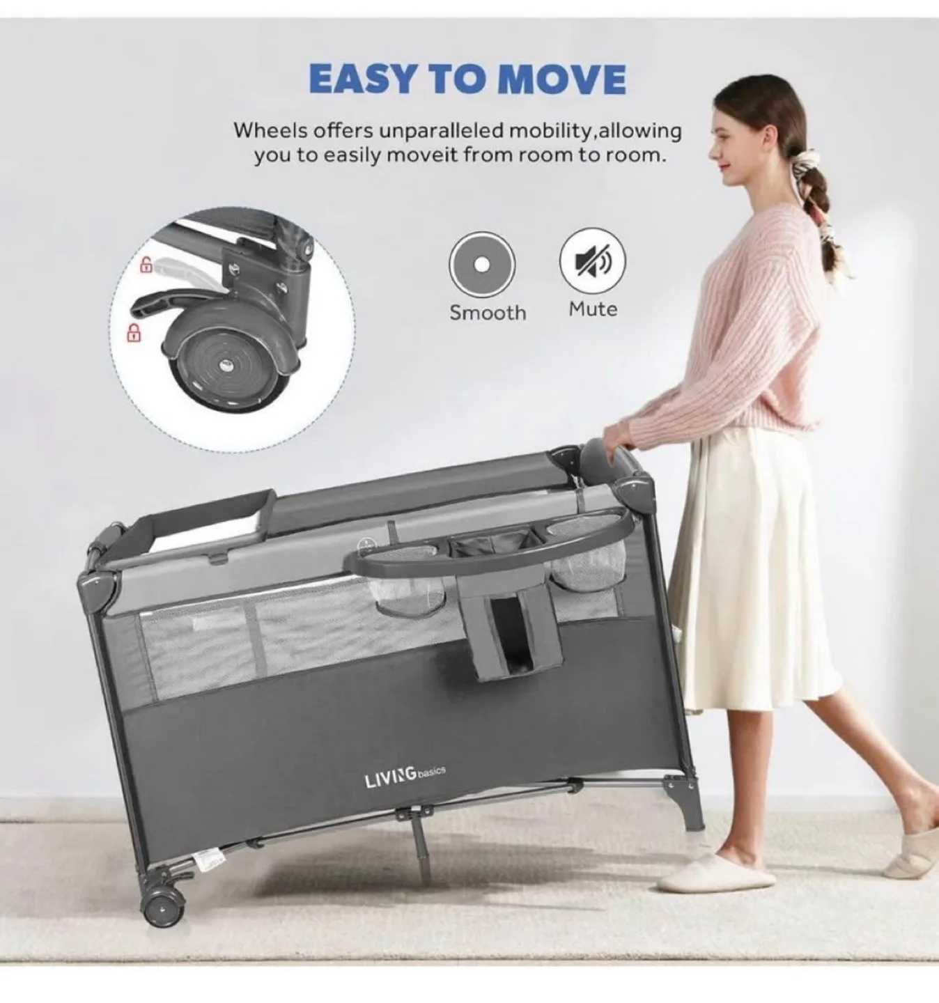 Living basic 3-in-1 bassinet with FREE mattress image indicator(6)