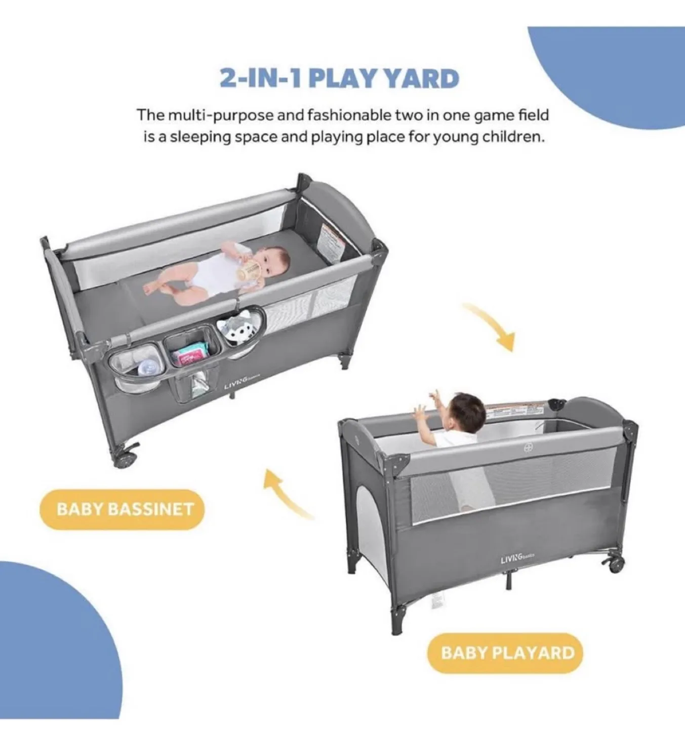 Living basic 3-in-1 bassinet with FREE mattress image indicator(4)