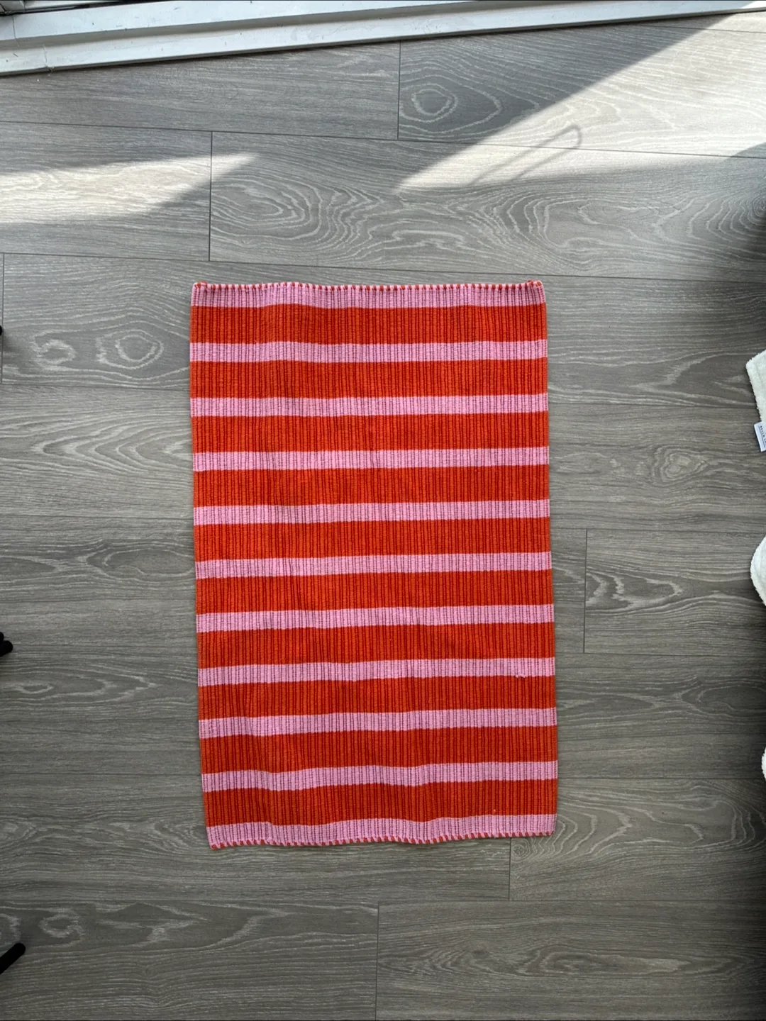 Striped Orange & Pink Rug thumbnail