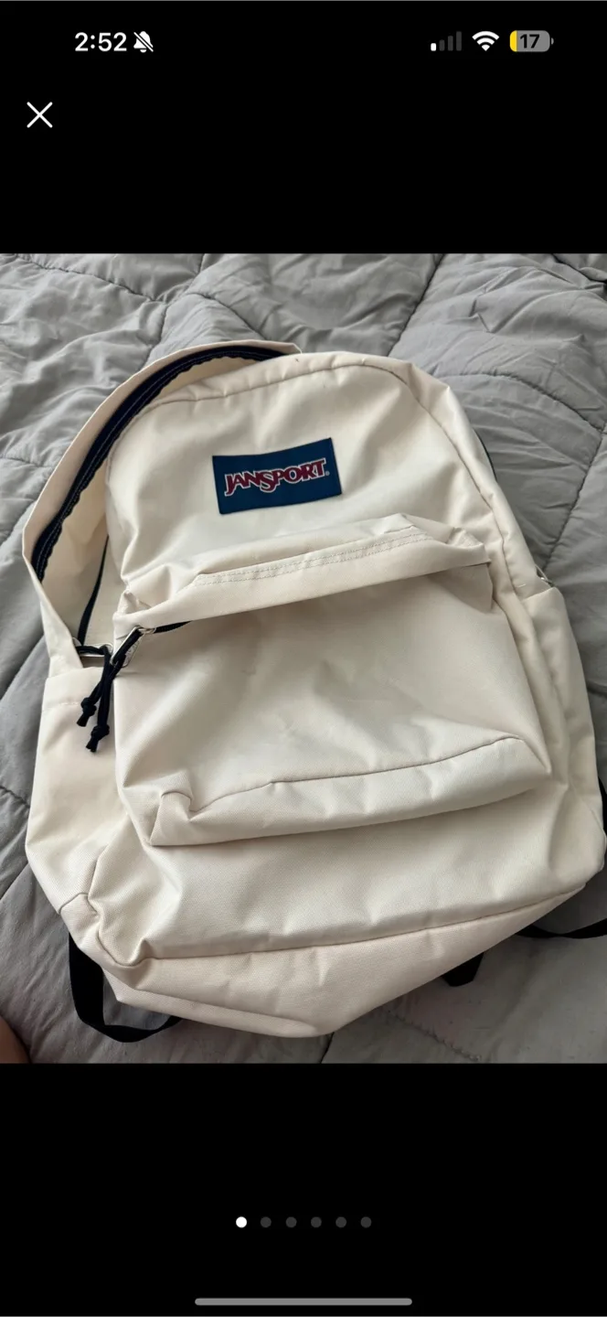 JanSport Backpack - Beige & Black thumbnail