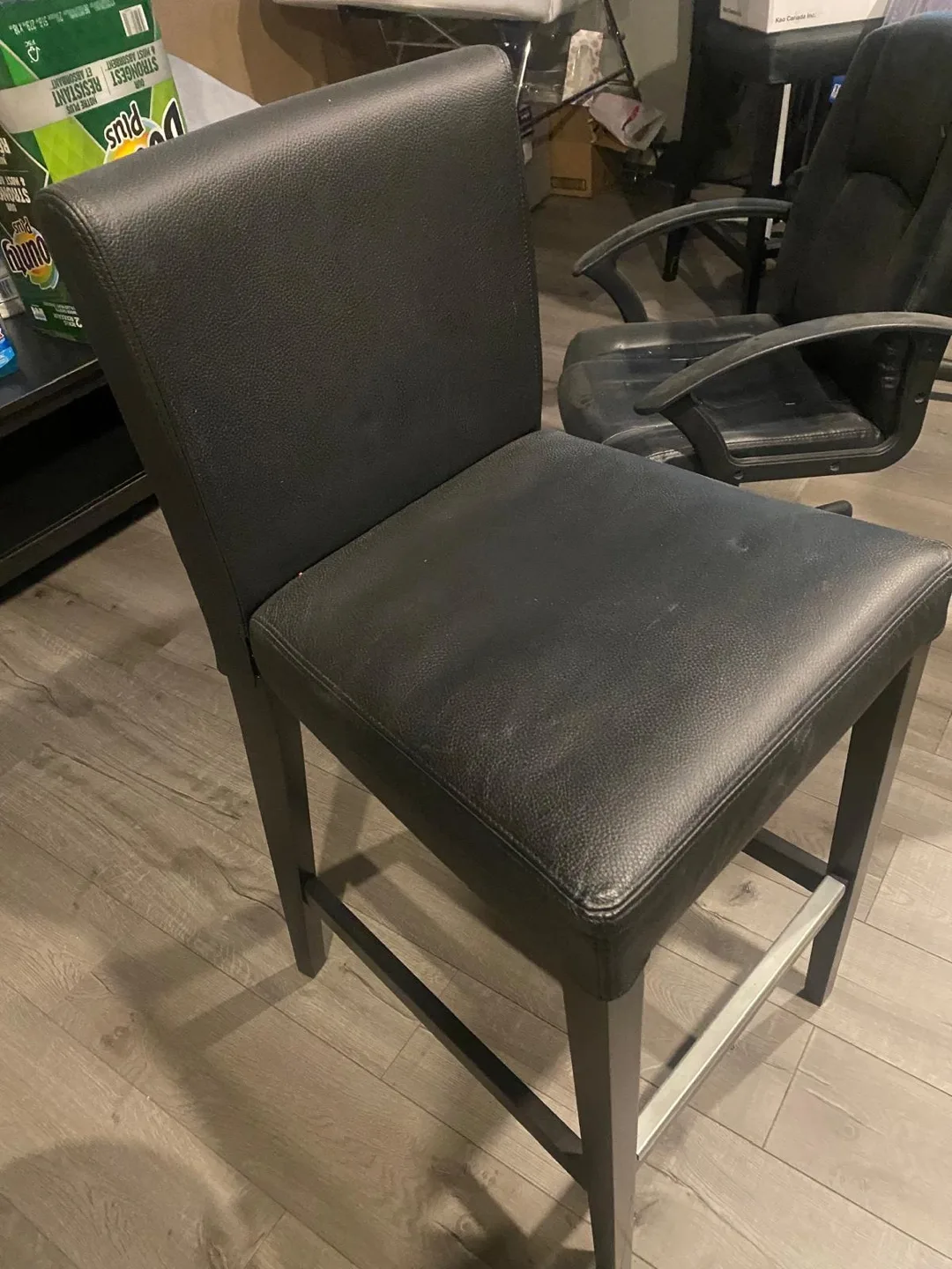 Black Bar Stools - Pair thumbnail