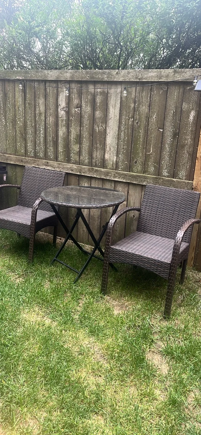 Wicker Patio Chair - Brown thumbnail