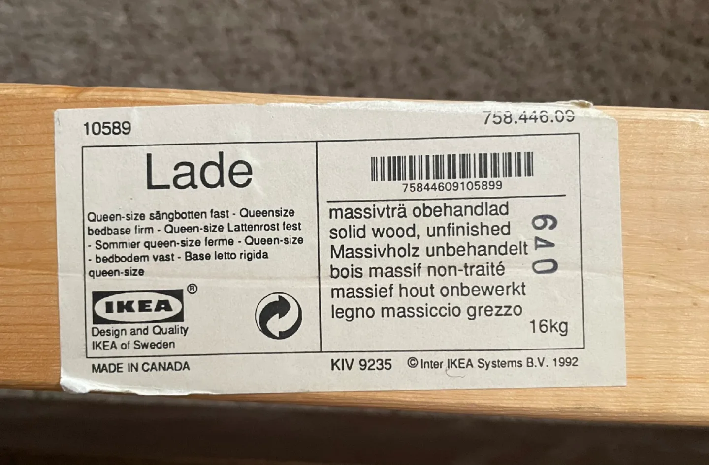 IKEA Lade Queen Size Bed Frame image indicator(3)