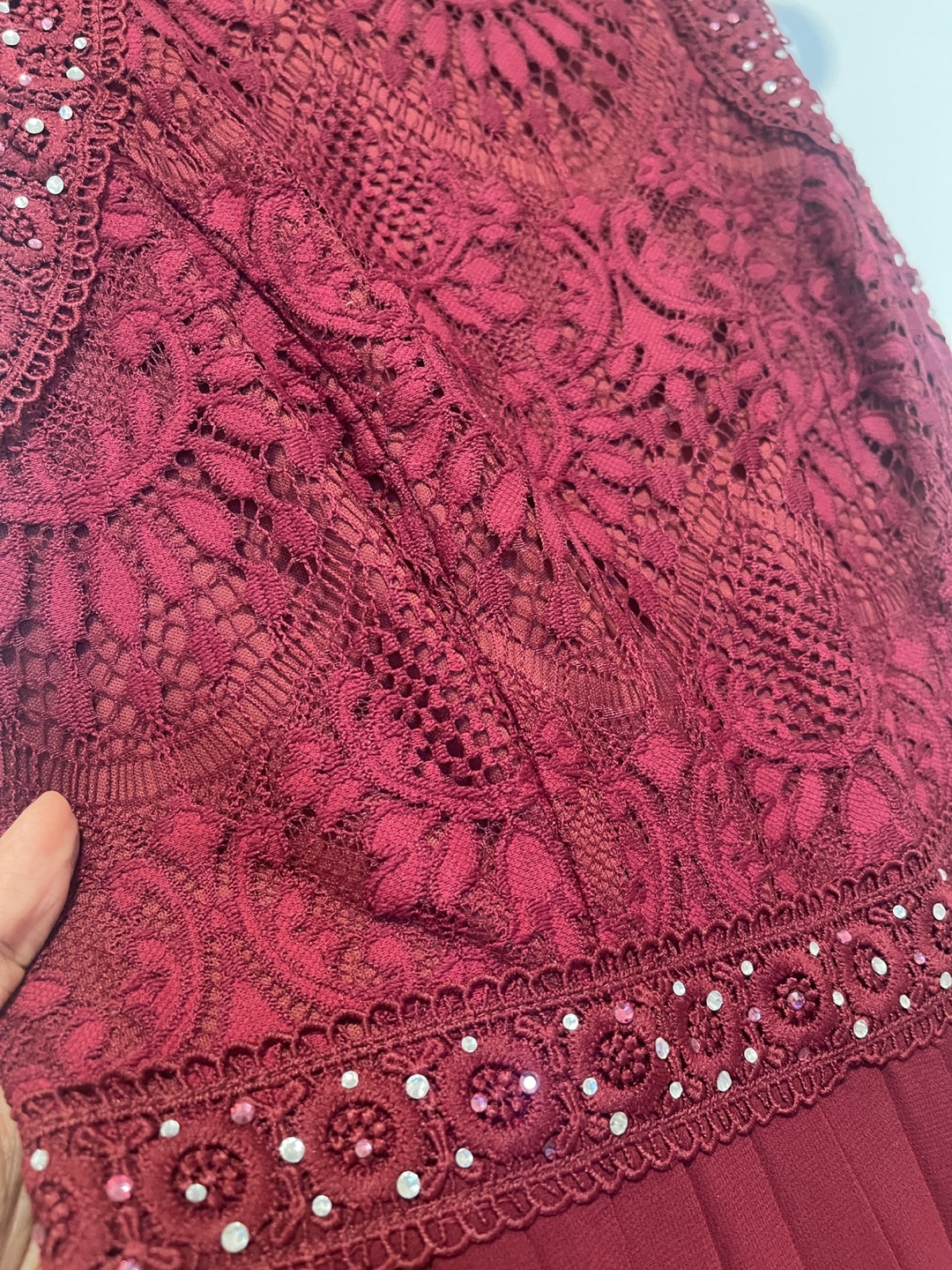 Ever Pretty Burgundy Lace Maxi Dress - photo 4