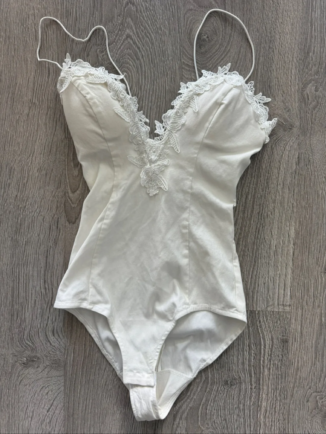 White Lace Bodysuit size medium thumbnail