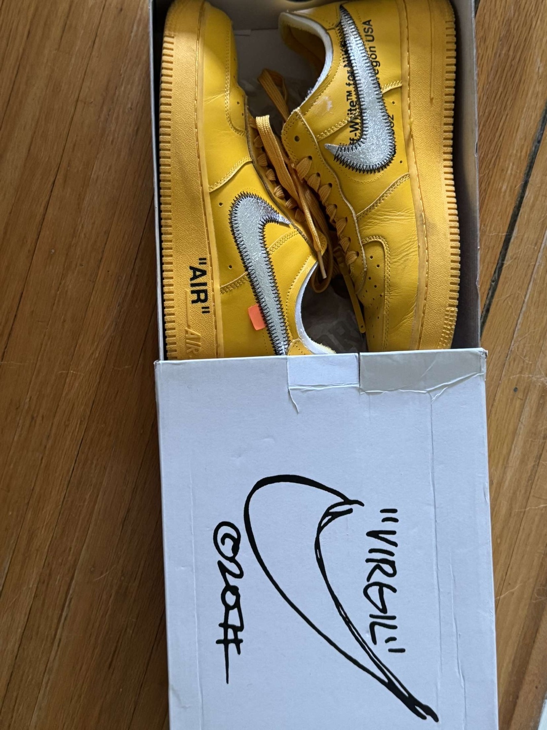 Nike x Off-White Air Force 1 Low Lemonade US 10.5 - photo 3