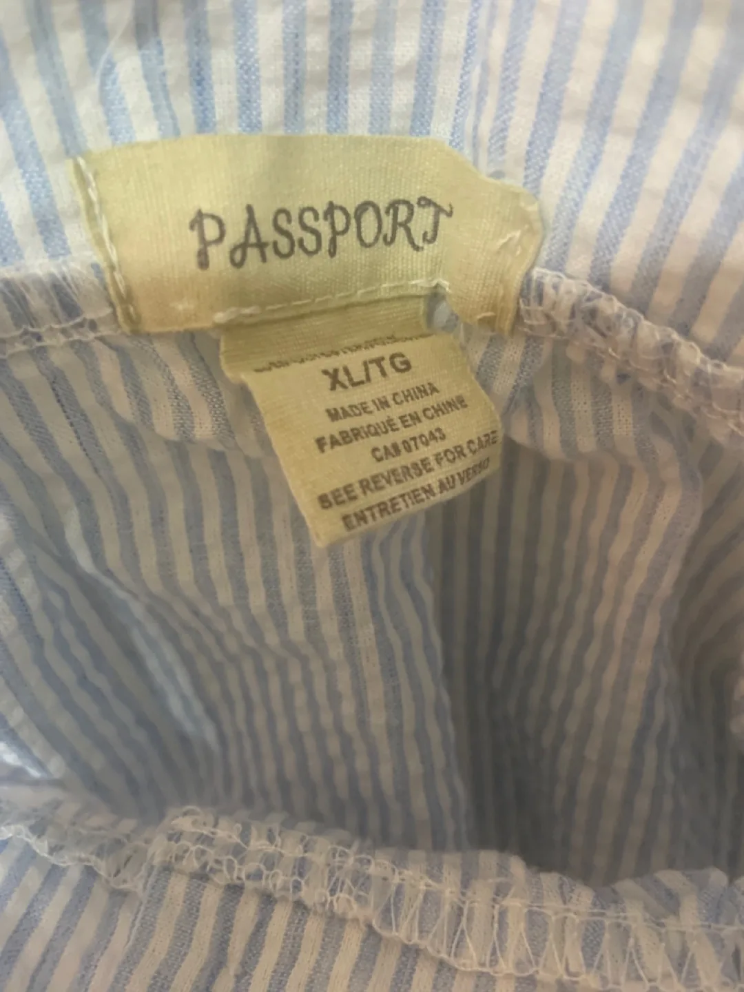 Passport XL/TG Striped Blouse - Blue & White image indicator(3)
