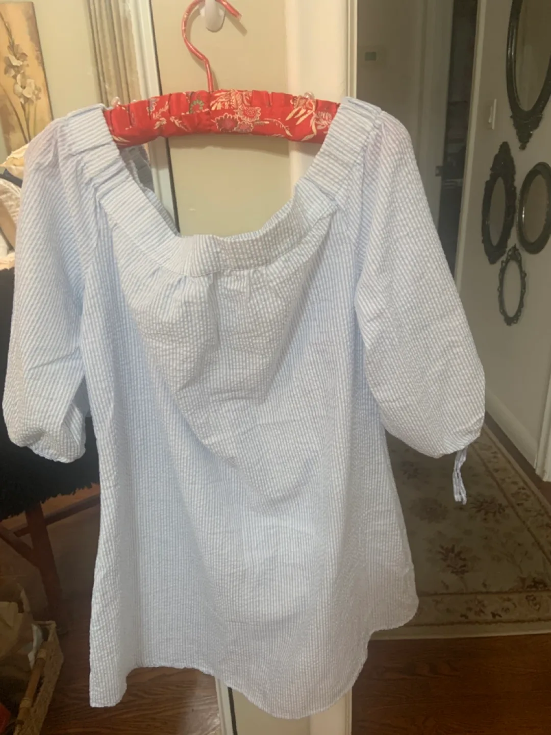 Passport XL/TG Striped Blouse - Blue & White image indicator(6)