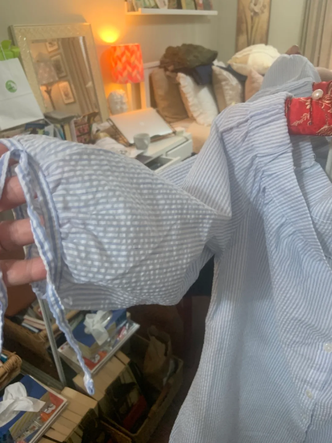 Passport XL/TG Striped Blouse - Blue & White image indicator(4)