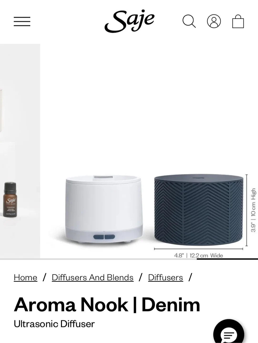 Saje Aroma Nook Denim Edition Diffuser image indicator(8)