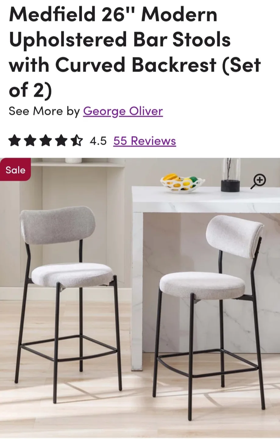 Brand New 4 Set Chair White & Black thumbnail