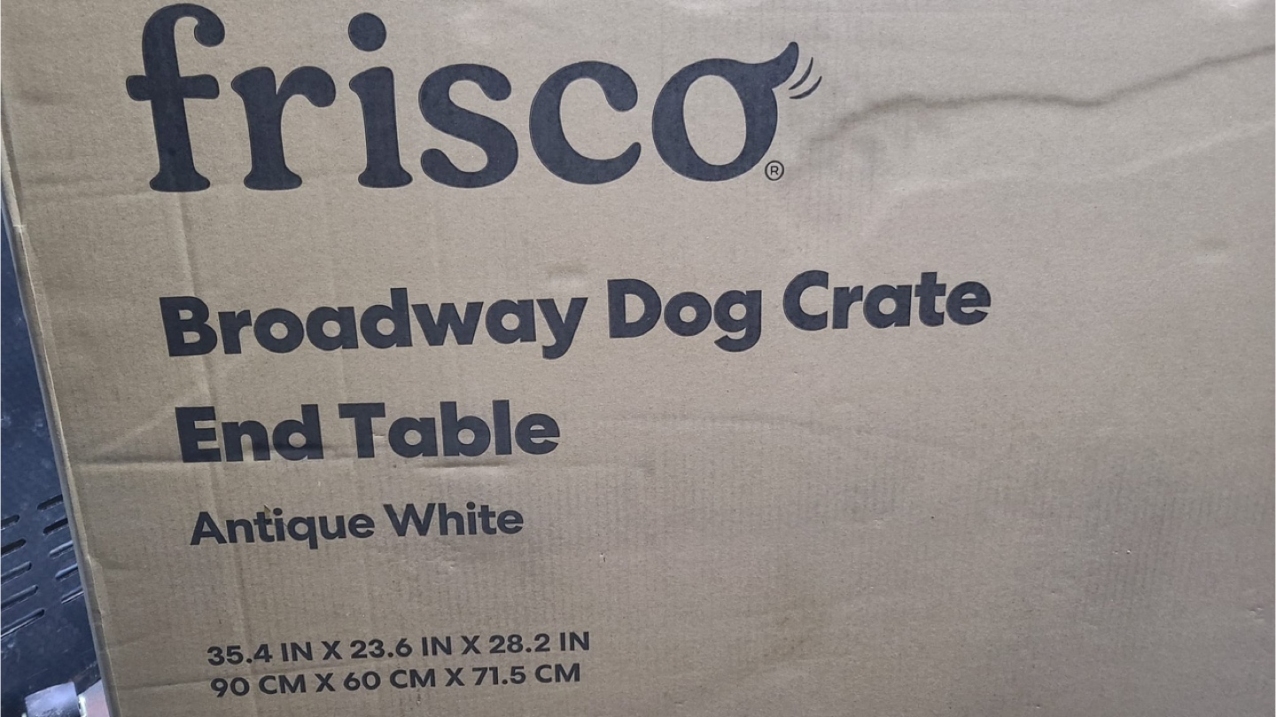 Frisco Broadway Dog Crate End Table - Antique White - photo 4