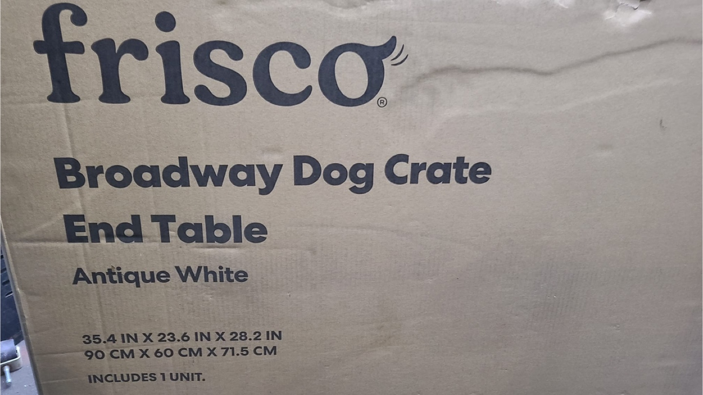 Frisco Broadway Dog Crate End Table - Antique White - photo 5