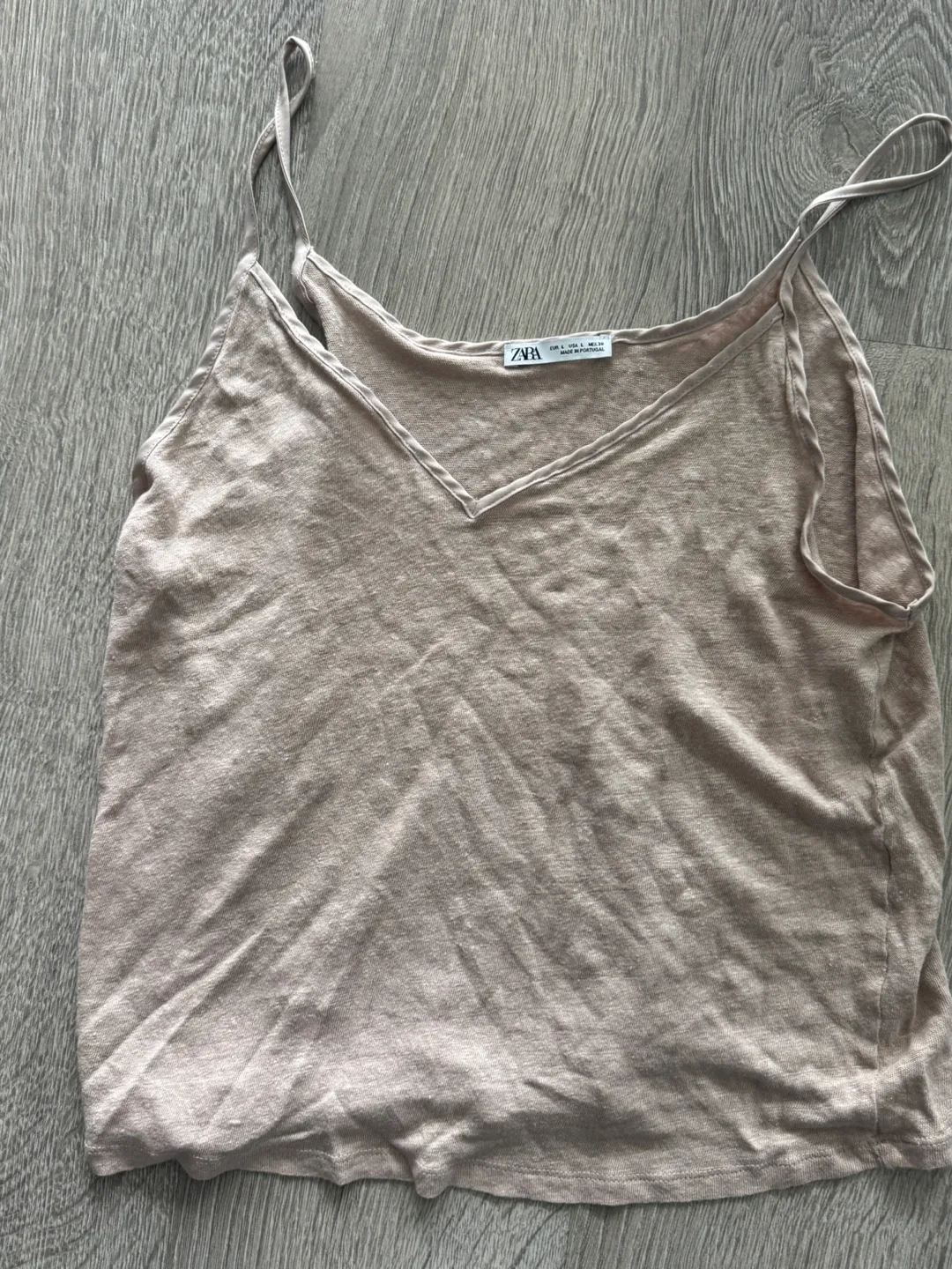 Zara Beige Tank Top - Size L thumbnail