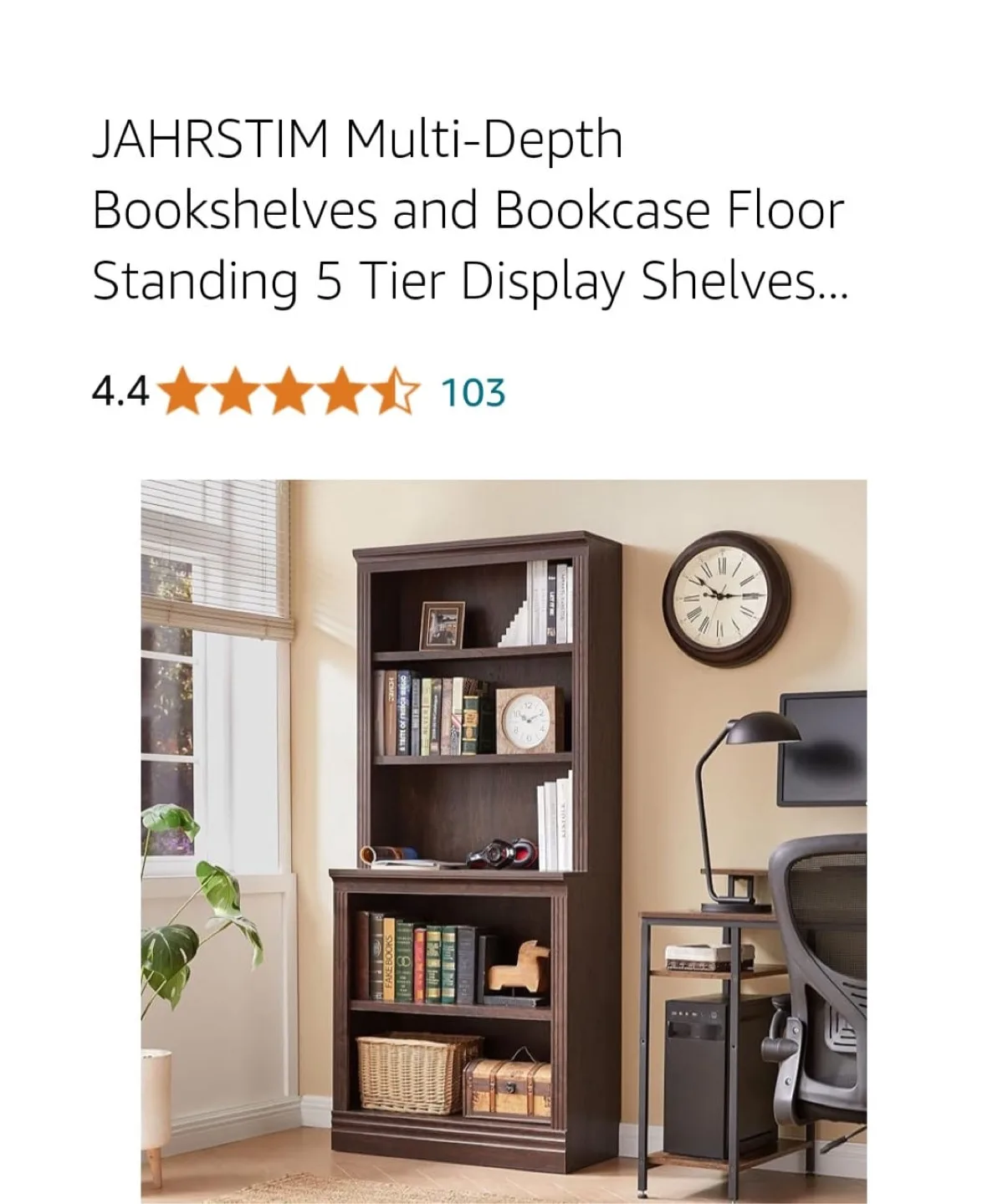 Brand New Halston Multiple Depth Brookcase Color Oak thumbnail