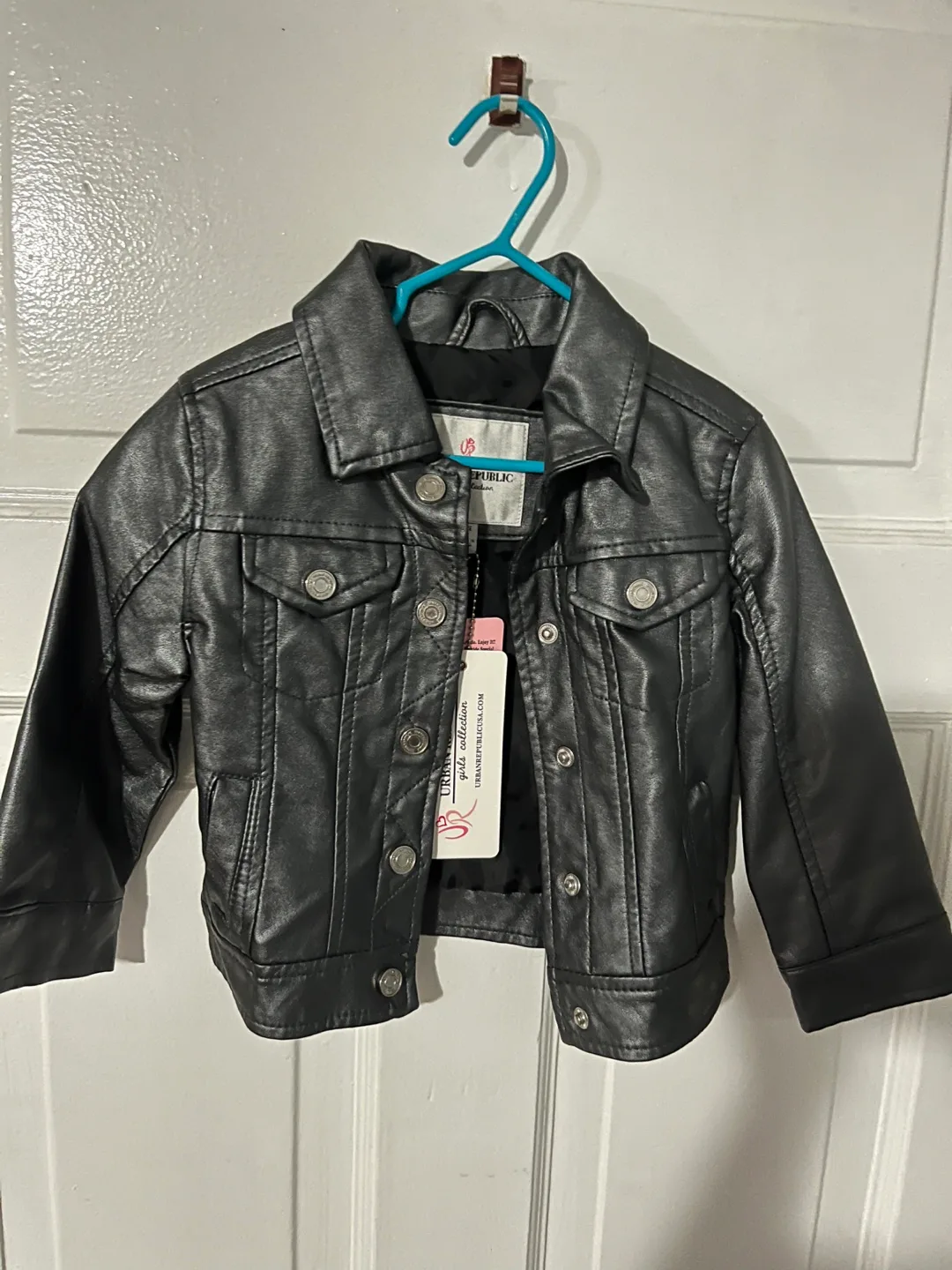 Urban Republic Girls' Faux Leather Jacket - Size 2T thumbnail