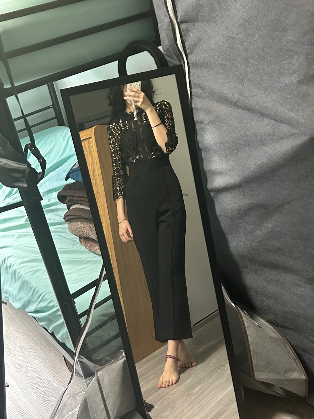 Black Lace Top Jumpsuit thumbnail
