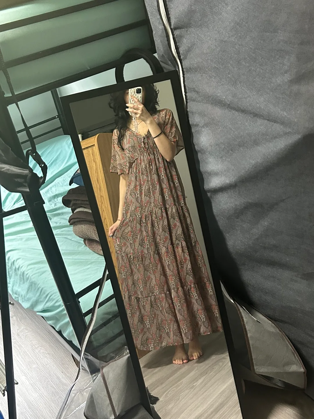 Floral Print Maxi Dress 2 pieces thumbnail