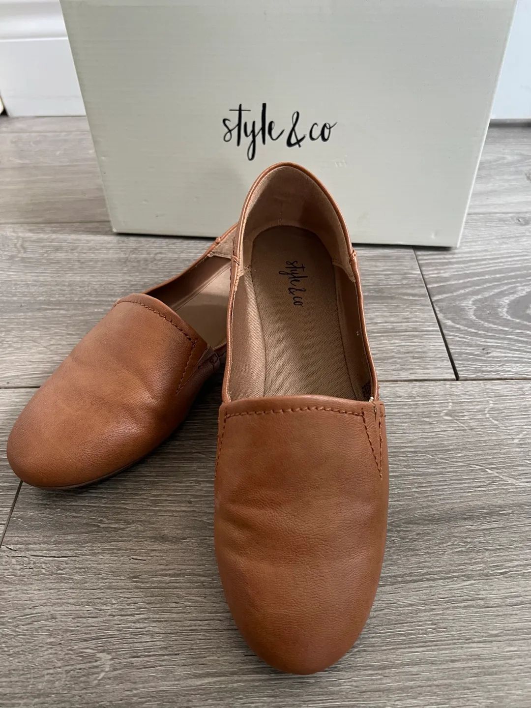 Style&Co Brown Leather Doll Shoes thumbnail