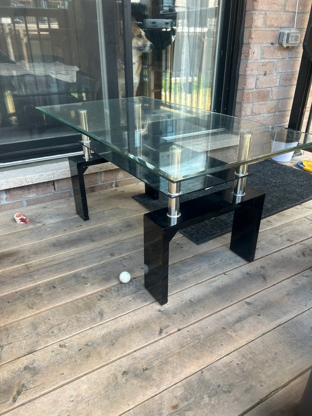 Glass Top Coffee Table - Black Frame thumbnail