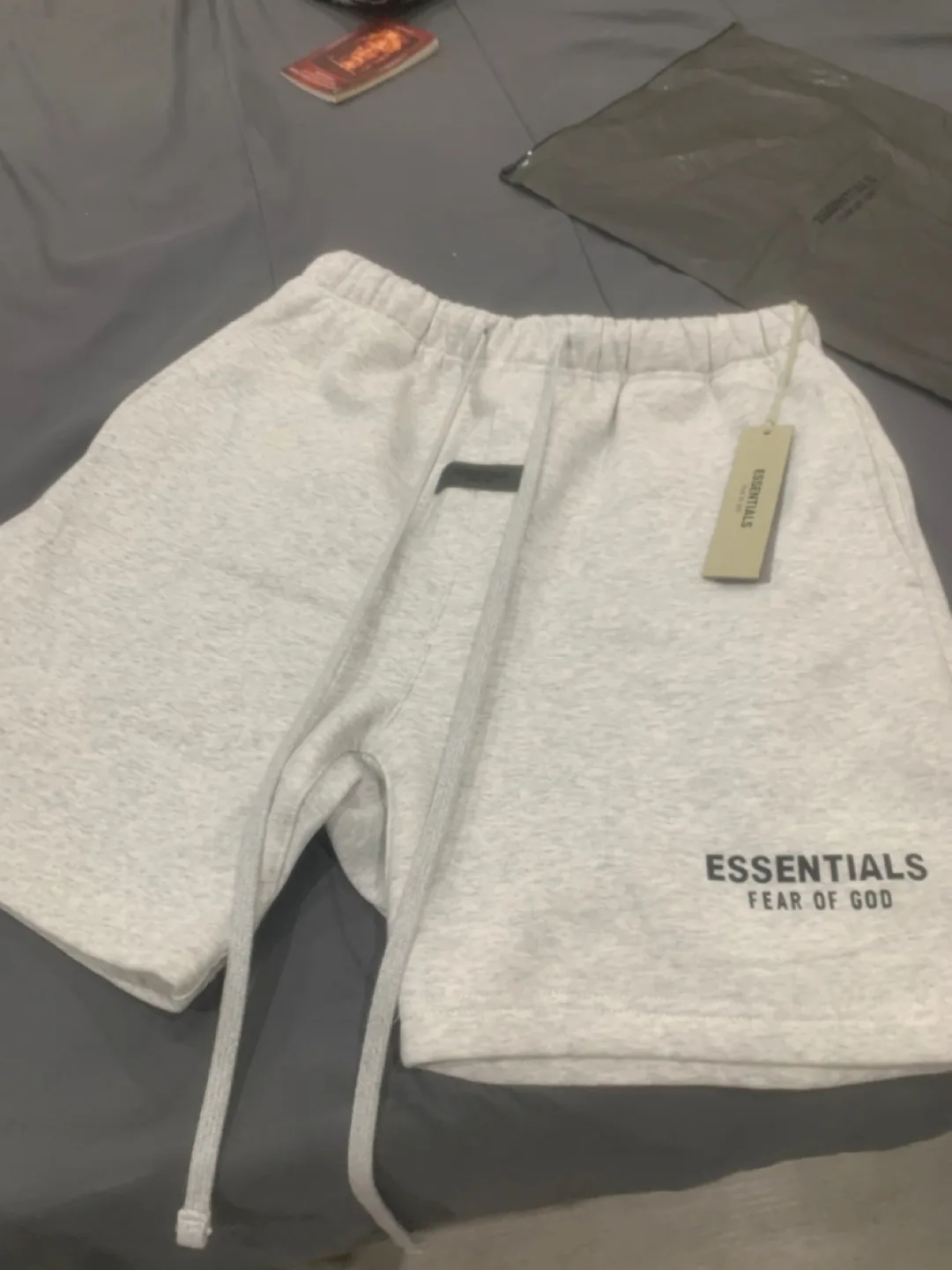 Essentials Light oatmeal shorts thumbnail