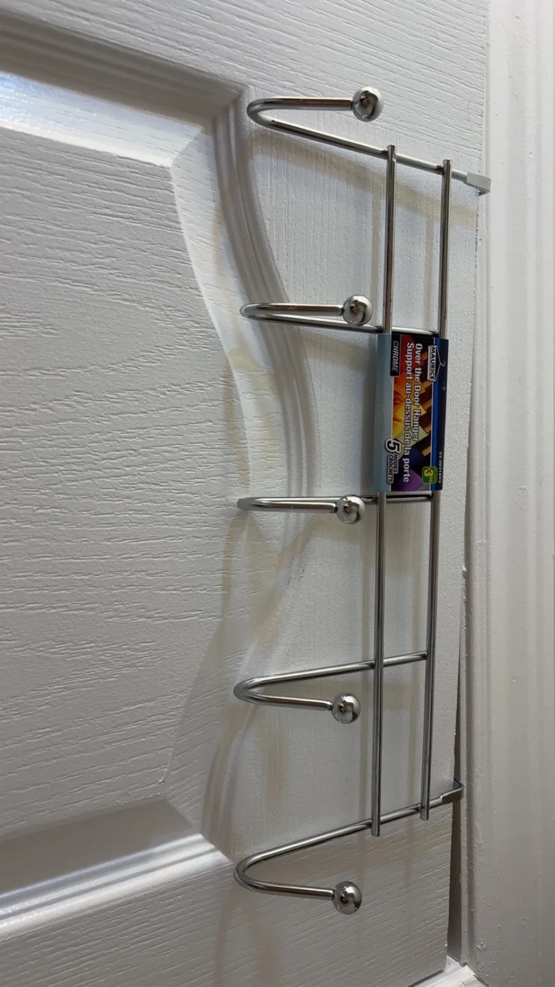 Maurice Over the Door Hanger - Chrome, 5 Hooks thumbnail